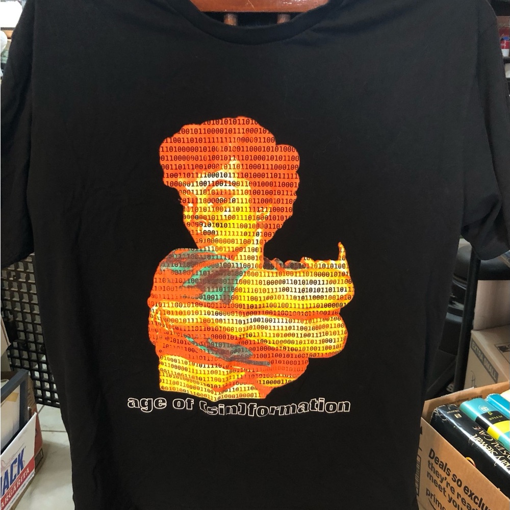 Please Come Home Men's Black Tee with Vibrant Orange Graphic